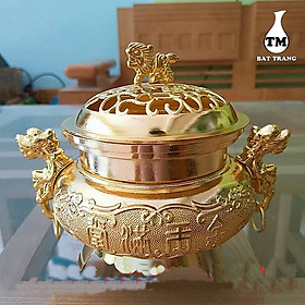Mua Lư Xông Trầm Tai Rồng To Xưởng Gốm TM Bát Tràng