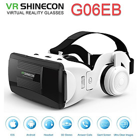 Kính Thực Tế Ảo 3D VR SHINECON 6 G06EB Android IOS - Dùng Cho Điện Thoại Từ 4.7 - 6.1 inches - Hàng Chính Hãng
