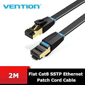 Mua Lan cable - Dây cáp mạng Cat8 Ethernet Cable RJ45  dẹt  tốc độ cao 2000Mhz 40Gbps Vention  dài 1m đến 5m IKCB - Hàng chính hãng