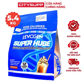 [Chính hãng] Evogen Super Huge (5.4KG), Sữa Tăng Cân, Tăng Cơ Nạc, 50G Whey Protein Cao Cấp, 22G EAA, 10G BCAA, 5G Leucine, Potent Evozyme | Nhập Khẩu USA