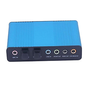 5.1 USB Audio Adapter External Sound Card with S/PDIF Digital Audio, Blue