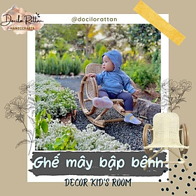 Mua Ghế BẬP BÊNH bằng MÂY decor  trang trí phòng ngủ cho bé  ghế mây THƯ GIÃN trẻ em