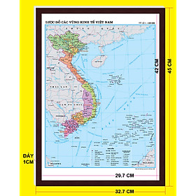 Khung Hành chính lược đồ Việt Nam khổ A3 (30x40cm)