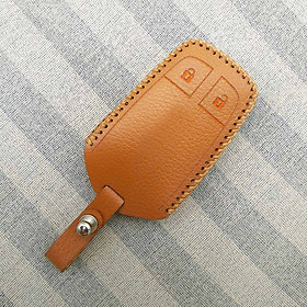 Hình ảnh Bao da chìa khóa smartkey xe hơi Isuzu Mu-X (Nâu)