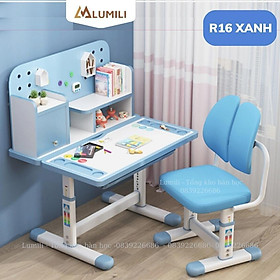 Mua Bộ bàn ghế học sinh chống gù thông minh Lumili R20 nâng hạ tay quay điều chỉnh nghiêng mặt bàn chân bệ to