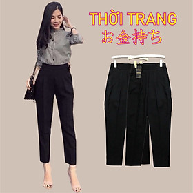 Quần nữ chun sau co dán thoải mãi baggy