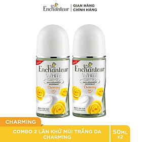 Combo 2 Lăn khử mùi trắng da Enchanteur Charming 50ml/ Chai
