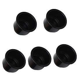 5 Pieces Black Side Hole Recessed Cup Drink Holder For Marine Boat Car RV