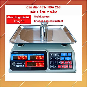 cân điện tử tính tiền bán hàng siêu thị, tạp hóa,hoa quả NINDA (SN268) 30Kg/5 được làm bằng thép không gỉ