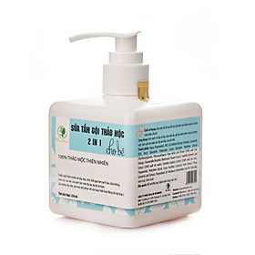 Sữa tắm gội thảo mộc cho bé, dưỡng da và tóc bé mềm mại, chống rôm sảy Wonmom 250ml