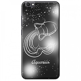 Ốp lưng dành cho Vivo V5 mẫu Cung hoàng đạo Aquarius (đen)