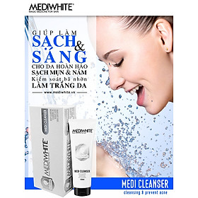 Sữa rửa mặt y học trị mụn làm trắng da Medi Cleanser