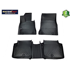 Thảm lót sàn xe ô tô Hyundai Genesis G80 Nhãn hiệu Macsim chất liệu nhựa TPV cao cấp màu đen
