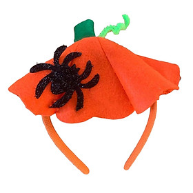 Halloween Pumpkin Headband Headwear Orange Cute Hair Accessory Hair Hoop for Photo Props Stage Performance Carnival Costume Kids