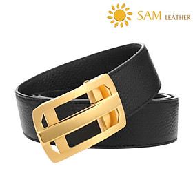 Dây Nịt Nam SAM Leather SFDN135 - Thắt Lưng Nam Da Bò Cao Cấp/ Mặt Khoá Thắt Lưng Inox Không Gỉ, Men's belts