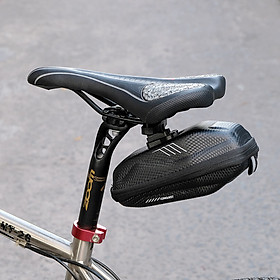 Túi treo cọc yên xe đạp vân carbon chống sốc, chống mưa tuyệt đối