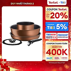 Mua Bộ nồi chảo cán rời chống dính Tefal Ingenio L6759522 sản xuất tại Pháp (Chảo 26cm  chảo xào 26cm  nồi và nắp 16cm  cán rời)  dùng cho mọi loại bếp - Hàng chính hãng