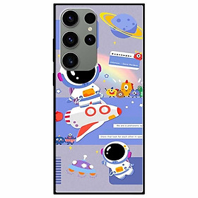 Ốp lưng dành cho Samsung S23 - S23 Plus - S23 Ultra - A34 5G - A54 5G mẫu Phi Hành Xanh Tím