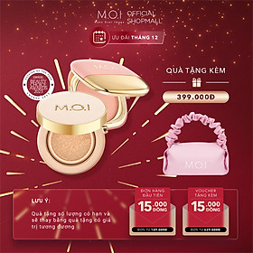 Bộ đôi M.O.I Phấn nước  Premium Baby Cushion và Phấn má hồng M.O.I