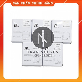 Mua  Combo 5 cuộn  Băng nhãn in MAX PT-512W - Đen nền trắng 12mm x 16m - Hàng nhập khẩu