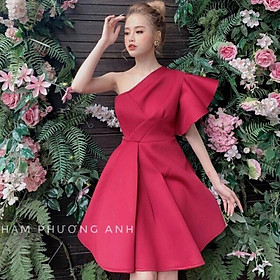 Đầm xoè dự tiệc lệch vai cánh SANG TRỌNG - MS156V - Size M/L đến 57kgMM MM