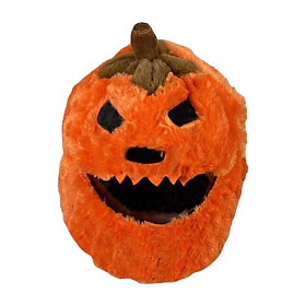 Cover, Orange Halloween Pumpin for Most Full Face Helmets, Universal Plush Eye Catching Style Decoration Funny  Cover