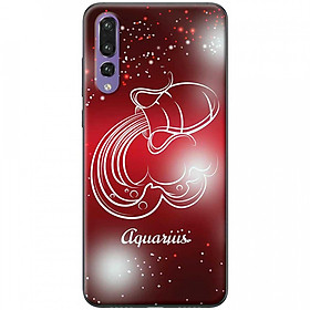 Ốp lưng  dành cho Huawei P20 Pro mẫu Cung hoàng đạo Aquarius (đỏ)