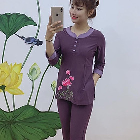 ĐỒ LAM ĐI CHÙA Mẫu Thun Phối