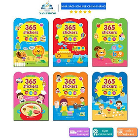 Bóc dán thông minh 365 Stickers - Bộ Sticker 6 cuốn song ngữ Anh Việt - Giúp trẻ phát triển IQ, EQ, CQ