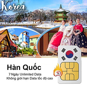 Sim Và Esim Du lịch Hàn Quốc 5 Ngày 10GB Và 20 Phút Gọi Hàn Quốc - Mẫu ngẫu nhiên