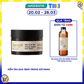 Mặt Nạ Bí Đao Cocoon Winter Melon Face Mask With Centella & Tea Tree Giảm Dầu và Mụn 30ml