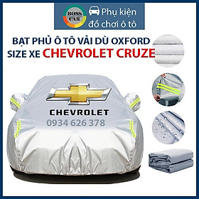Bạt phủ trùm xe ô tô Chevrolet Cruze 3 lớp tráng bạc thông minh, chất cao cấp, áo chùm bảo vệ xe 4,5,7 chỗ