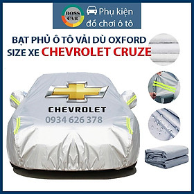 Bạt phủ xe ô tô Chevrolet Cruze 3 lớp tráng bạc thông minh, chất liệu vải dù oxford cao cấp, áo chùm bảo vệ xe 4,5,7 chỗ