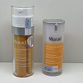 Serum làm trắng da thế hệ mới Murad Vita-C Glycolic Brightening Serum TẶNG Kem giảm thâm quầng mắt thế hệ mới Murad Vita-C Eyes Dark Circle Corrector (15ml)