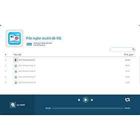 Practice tests 6-10 key for schools a2 file nghe audio