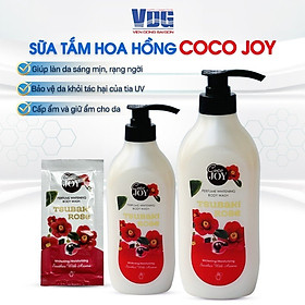 Sữa tắm trắng da hương nước hoa Cocojoy chiết xuất hoa hồng và protein ngọc trai , dưỡng trắng, cấp ẩm, thơm lâu 6g, 500g, 900g