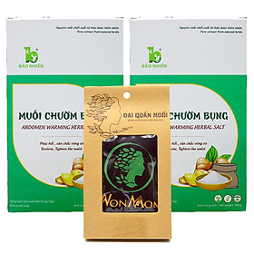 Combo Tiết Kiệm 2 Muối Chườm Bụng Thảo Dược Săn Bụng định hình eo Mờ Thâm