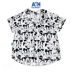 Hình ảnh Áo Sơ mi ngắn tay unisex cho bé họa tiết Mickey Mouse cotton - AICDBTTEFSDD - AIN Closet