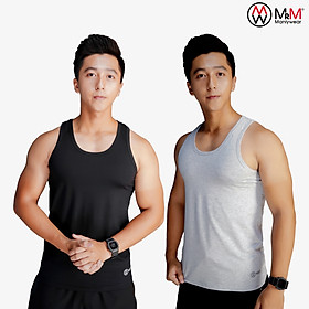 Combo 2 áo ba lỗ nam/áo 3 lỗ nam, sợi cotton mềm mịn siêu thoáng mát, thấm hút mồ hôi cực tốt, co giãn 4 chiều MRM FASHION -MM