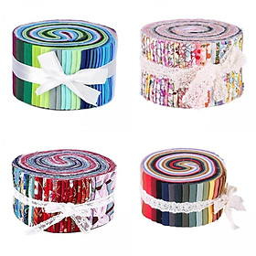 144Pcs Colorful Fabric Strips Bundle Sewing DIY Precut Craft Fabric Cloth