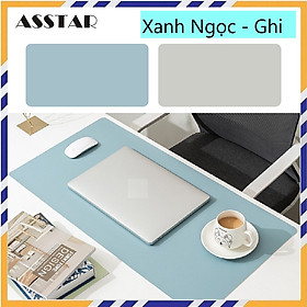 Tấm Lót Chuột, Miếng Lót Chuột, Chất Liệu Da PU 2 Mặt, Lót Chuột Cỡ Lớn 90x45cm và 80x40cm, Pad Chuột Kiêm Thảm Da Trải Bàn Làm Việc - Hàng Chính Hãng