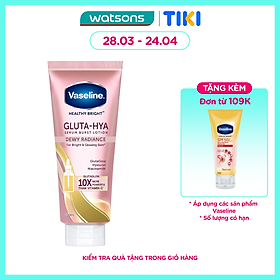 Serum Dưỡng Thể Vaseline Healthy Bright Gluta Hya Burst Lotion Dewy Radiance 330ml