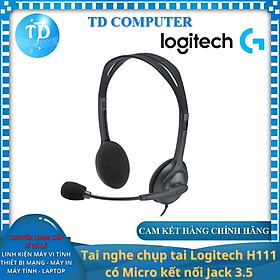 Mua Tai nghe chụp tai Logitech H111 có Micro kết nối Jack 3.5 - Hàng chính hãng