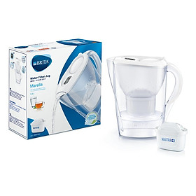 BÁO GIÁ Lọc Nước Brita | Shopee Lazada Sendo Tiki mới nhất 72 Bình Lọc Nước BRITA Marella Cool White - 2.4L (Kèm Maxtra Plus)