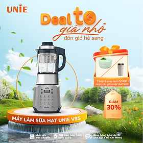 Máy Làm Sữa Hạt Unie V9s Phiên Bản Cao Cấp dung tích 1.75L,công suất 1800w, Thiết kế hiện đại, sang trọng, Công nghệ sấy khô khử khuẩn, tính năng tạm dừng hiện đại - Hàng Chính Hãng