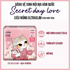 Mua Băng vệ sinh nội địa Hàn Quốc SECRETDAY LOVE Siêu mỏng UltraSlim M