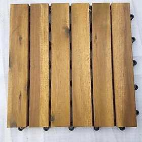Sàn gỗ ban công (30x30x2.5cm) 6 Nan - sàn gỗ vỉ nhựa ban công - sàn gỗ sân vườn - sàn gỗ ngoài trời - GLIMER