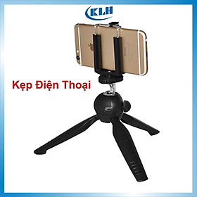 Kẹp điện thoại, giá đỡ nhỏ gọn 3 chân, tripod mini cho máy ảnh gọn gàng linh hoạt, gậy livestream để bàn KLH 228