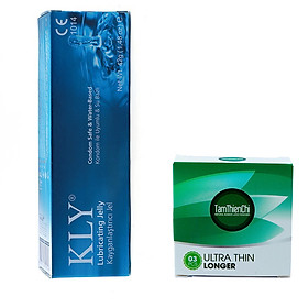 Gel bôi trơn gốc nước KLY tuýp 42 gram và 1 hộp bao cao su Tâm Thiện Chí