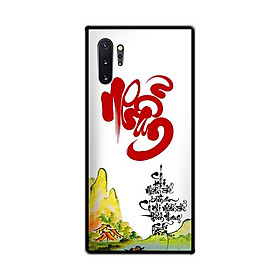Ốp lưng mẫu đẹp cho điện thoại Samsung Note 10 Plus - Viền dẻo - 02124 7808 NHAN02 - in chữ thư pháp Nhẫn - Hàng Chính Hãng